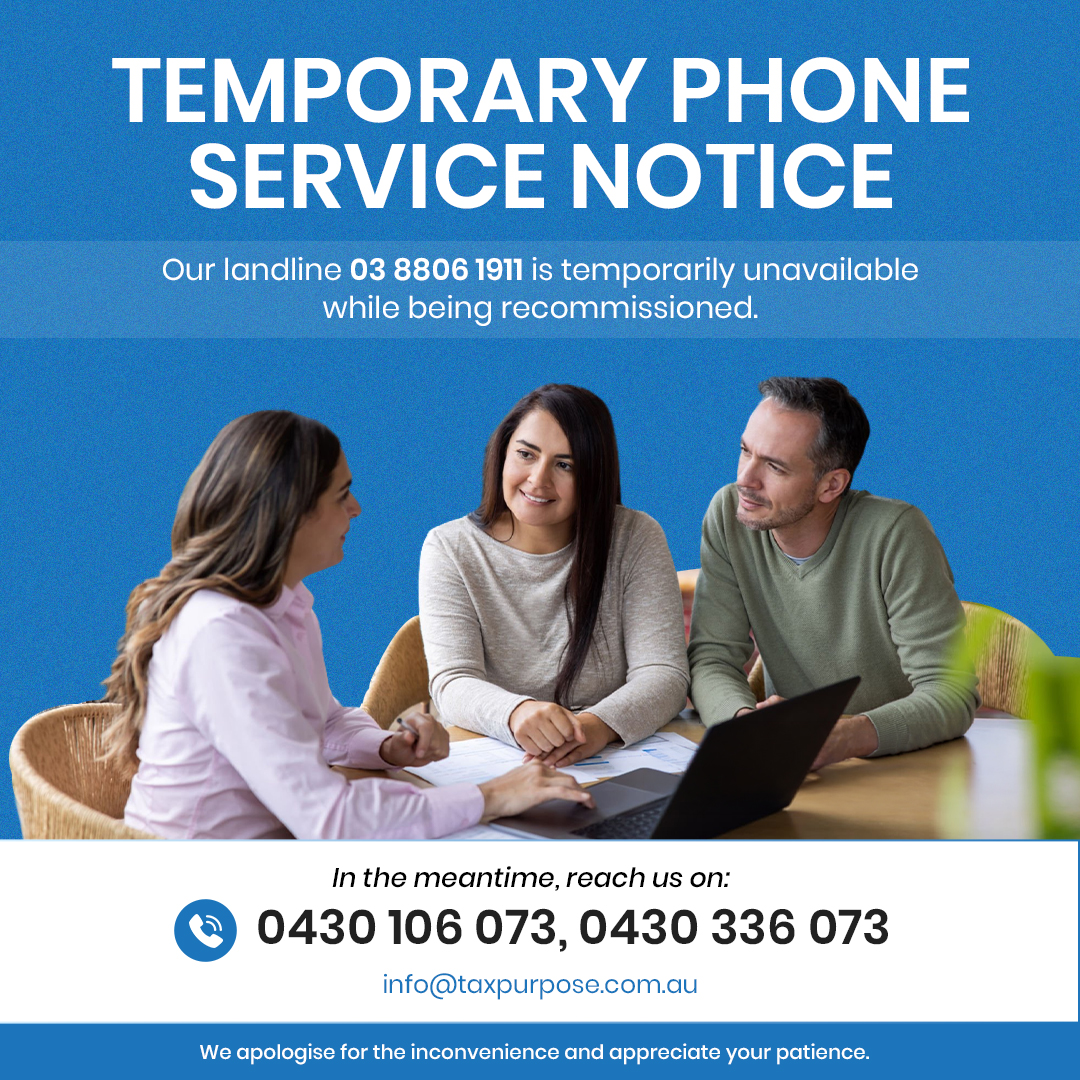 Temporary Phone Service Notice